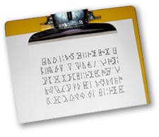 The fourth working draft of a code in the novel. The fourth working draft of a code in the novel.