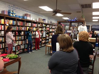 Festivities and friendship began the night before at Valerie Koehler's Blue Willow Bookshop, Houston, TX.