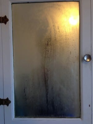 foggy bathroom mirror